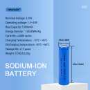 HAKADI - 18650 1500mAh Sodium-Ion Natrium Ionen SIB Akku - 4.5A